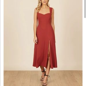 PARK & FIFTH HASTINGS DRESS IN TERRACOTTA SIZE SMALL